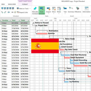 Planning y bandera de España